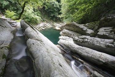 Gole della Breggia, Naturpark, Tessin, Schweiz