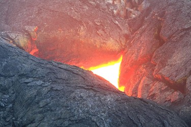 Lavafenster, Kilauea, Hawaii, USA