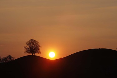 Drumlins am ÷legg bei Sonnenuntergang, Kanton Zug, Schweiz